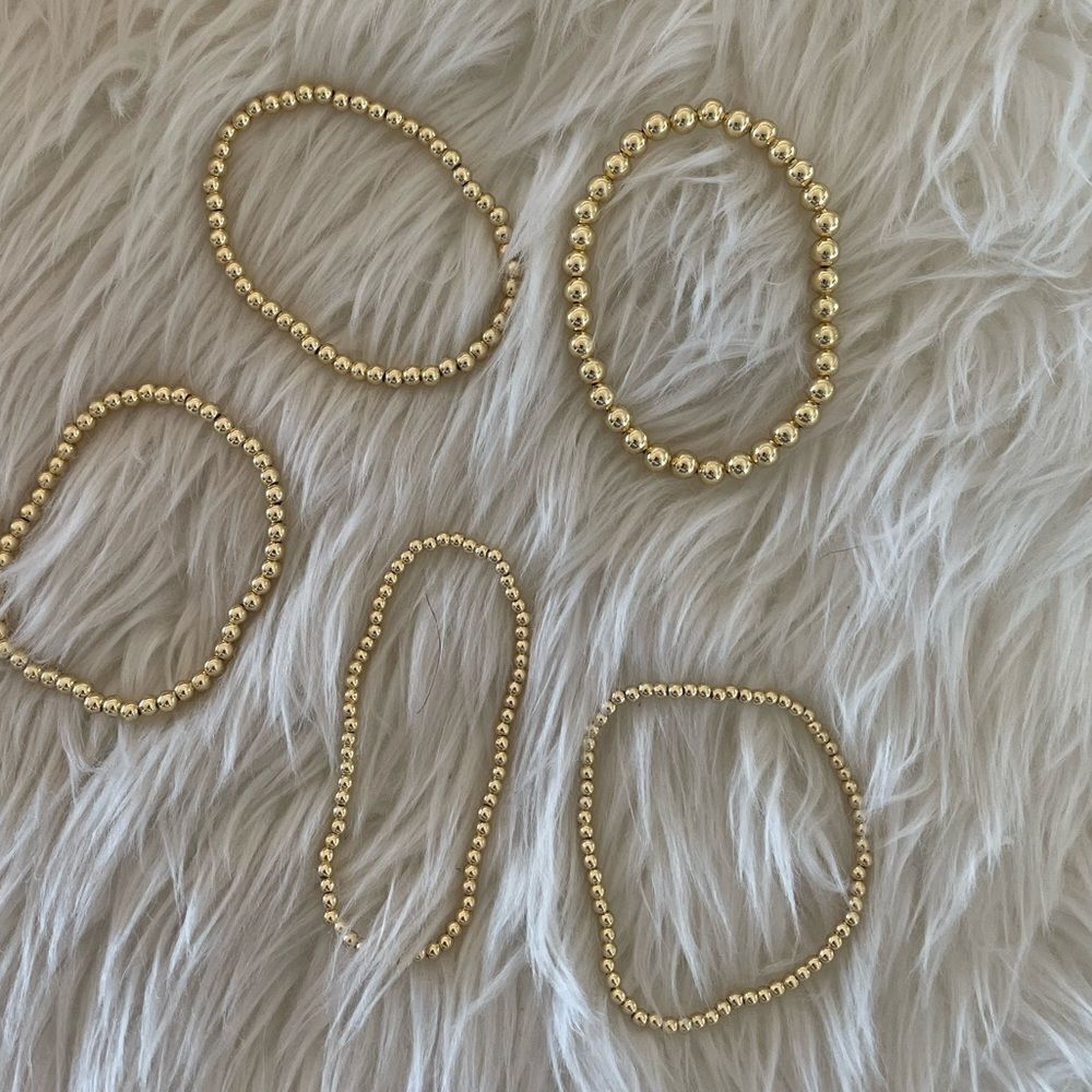 Gold  beaded bracelets - Picture 9 of 9
